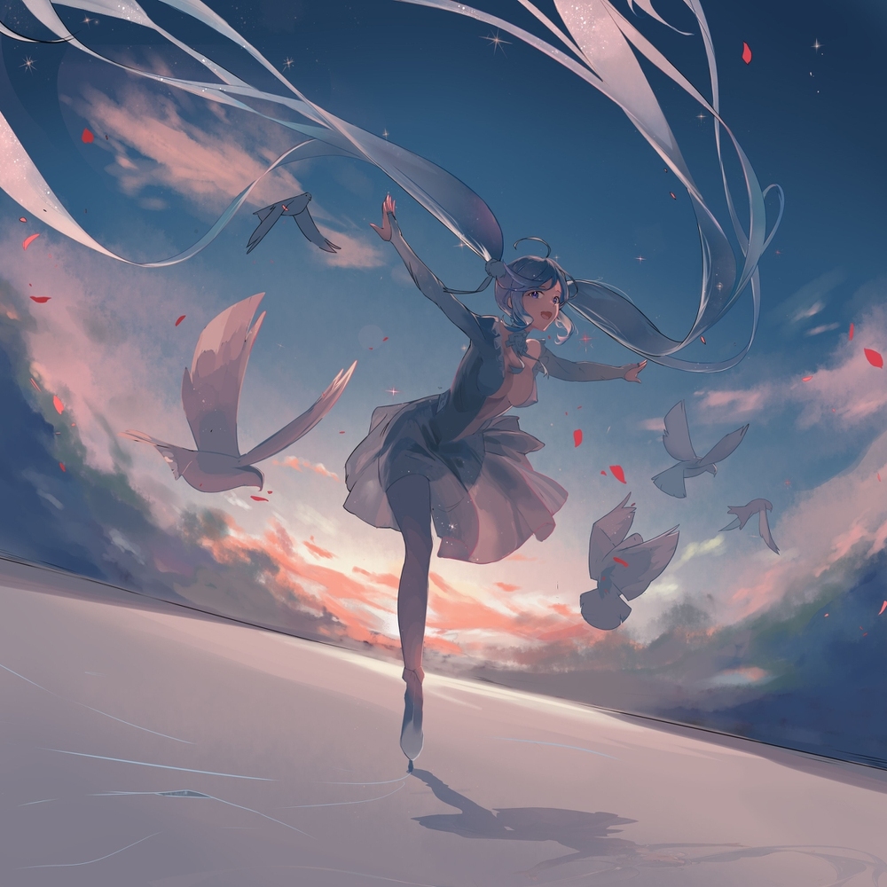Miku skating