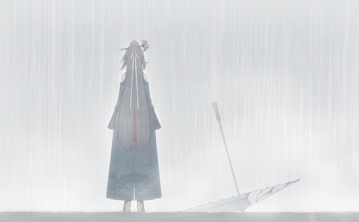 下了雨