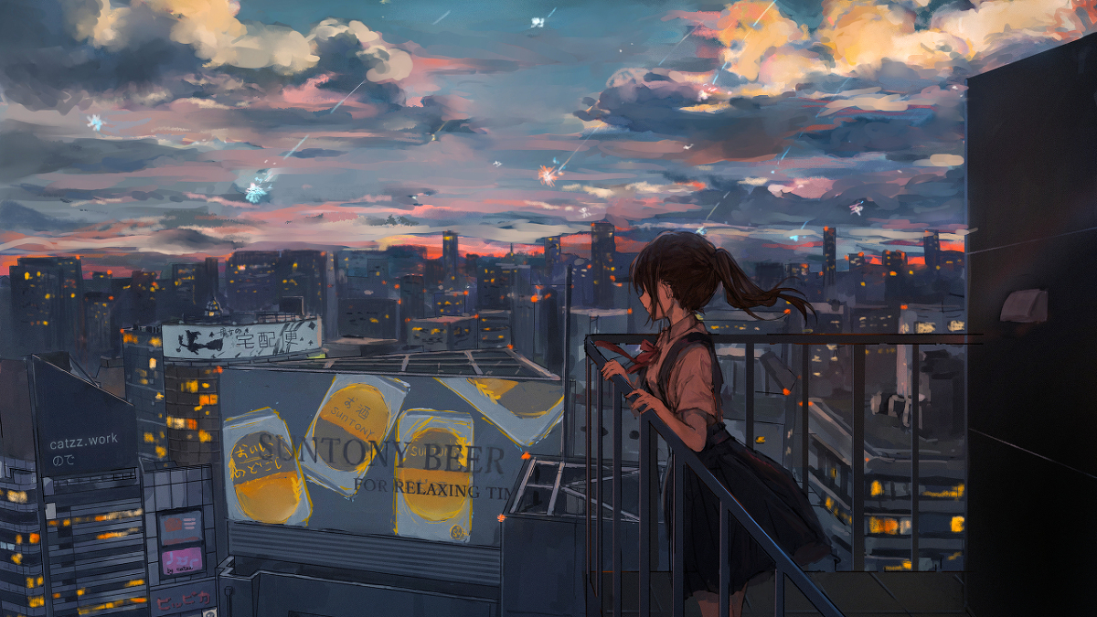 星星坠落的旁晚
