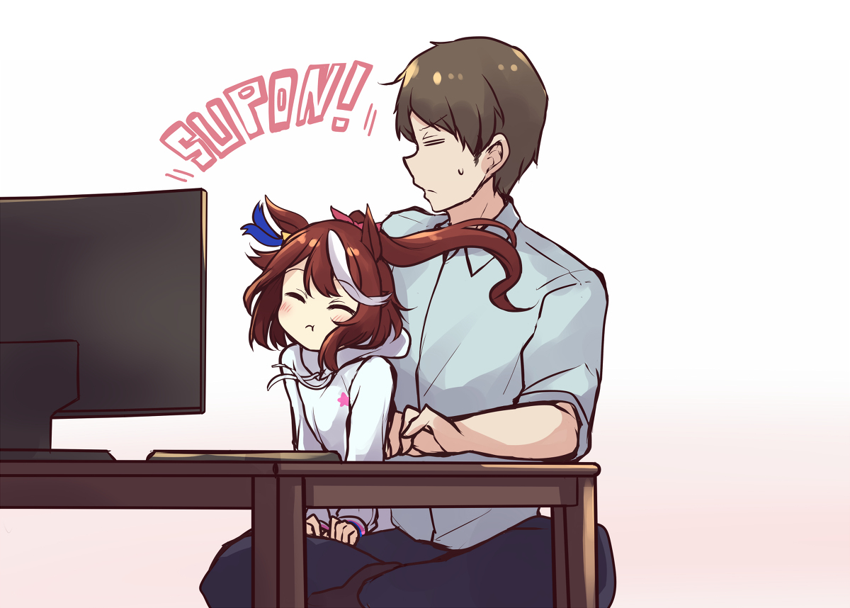 お仕事中でもひっつきたいテイオー