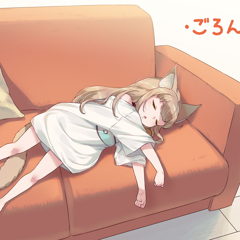 うちのきなこの寝方の種類を描いてみたよ🐈💤