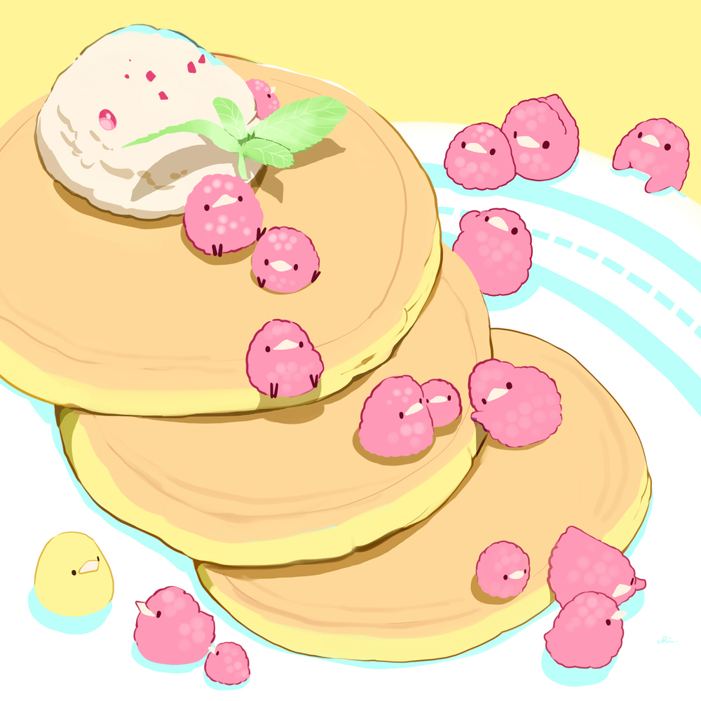 草莓薄煎饼