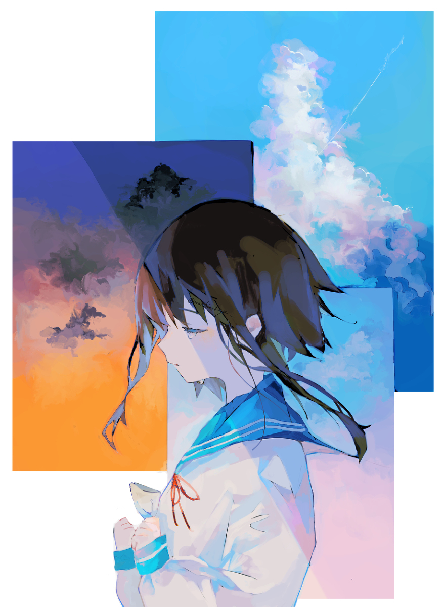 无论画多少天空