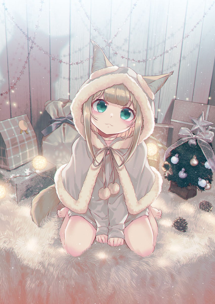 我画了白色圣诞节的蘑菇哦🎄🎁🐈