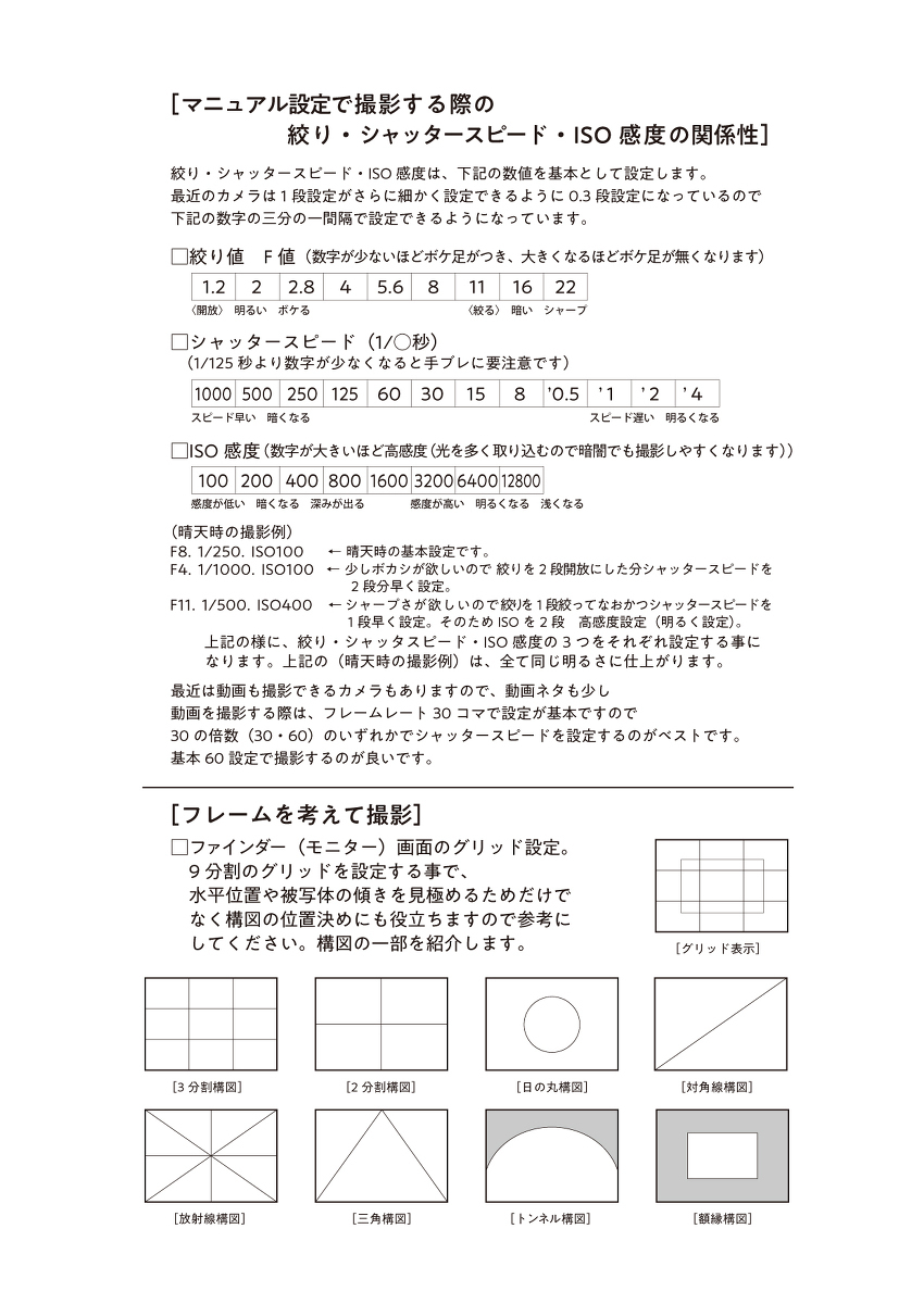 &ldquo;相机手动拍摄的设定”