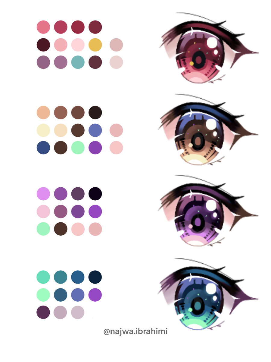 Anime eye shading styles