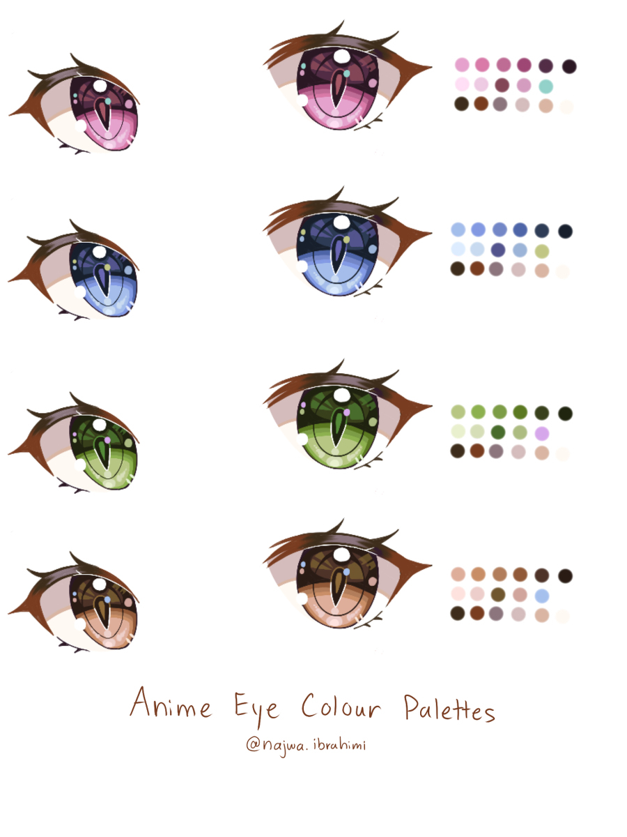 Anime eye shading styles