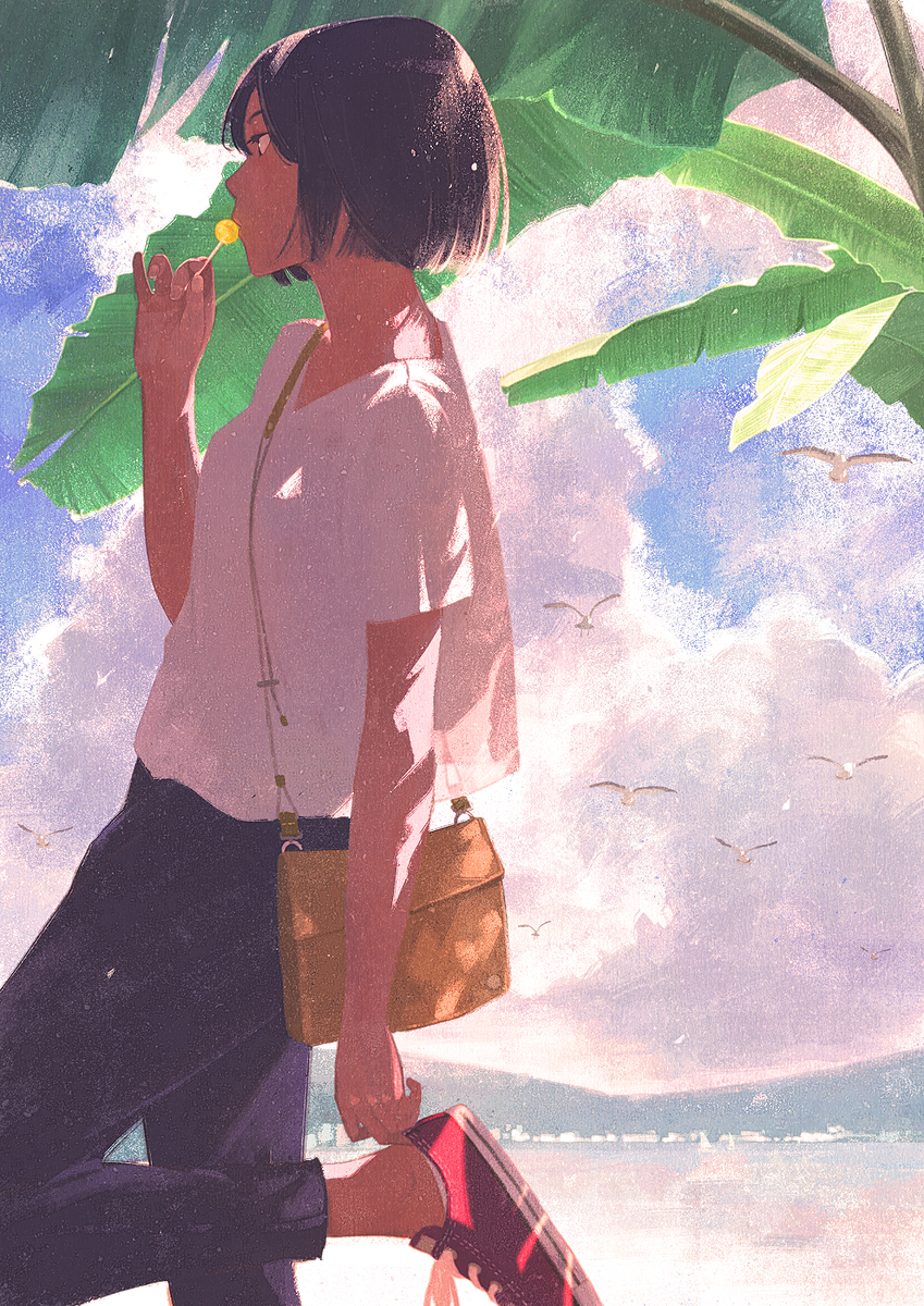 留在鞋子上的夏天触感
