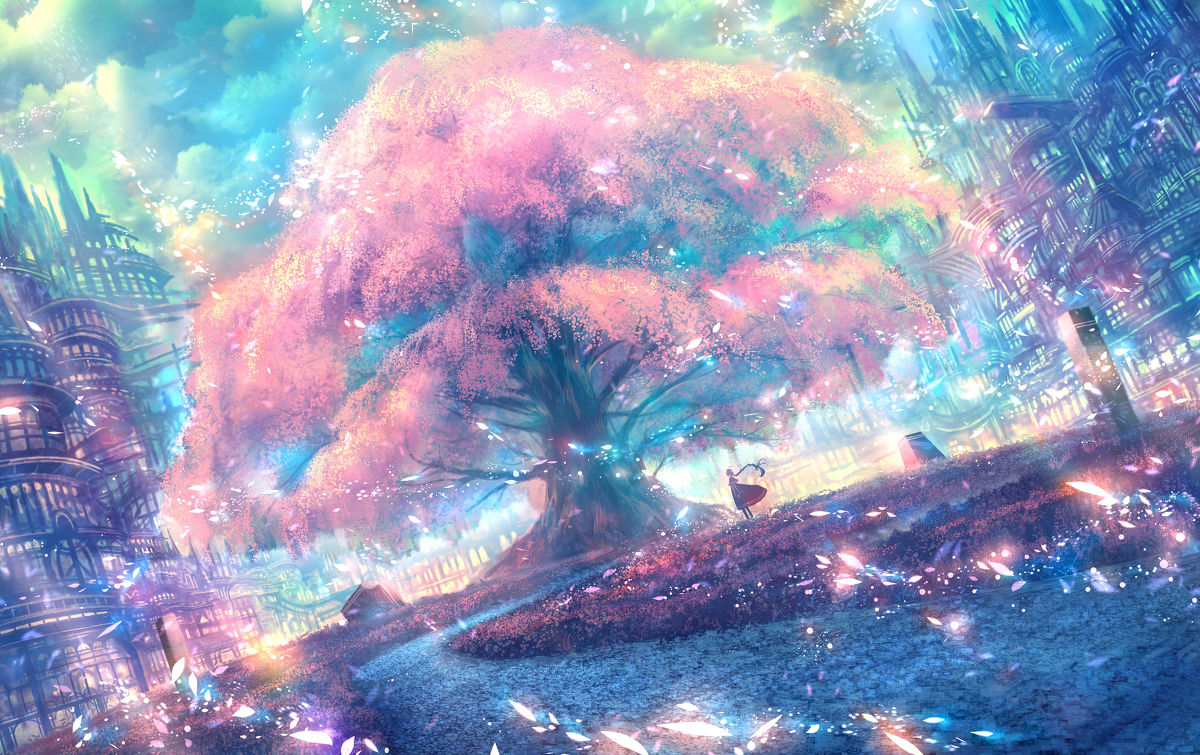 蓝色的樱花音