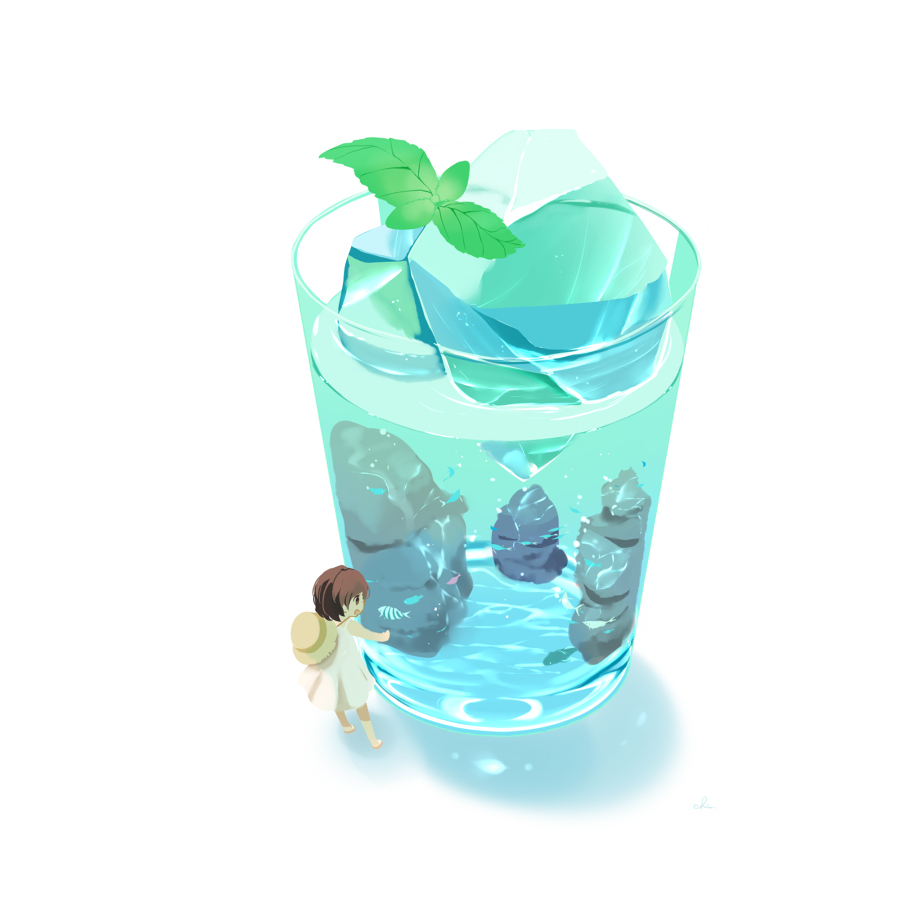 玻璃杯水族馆