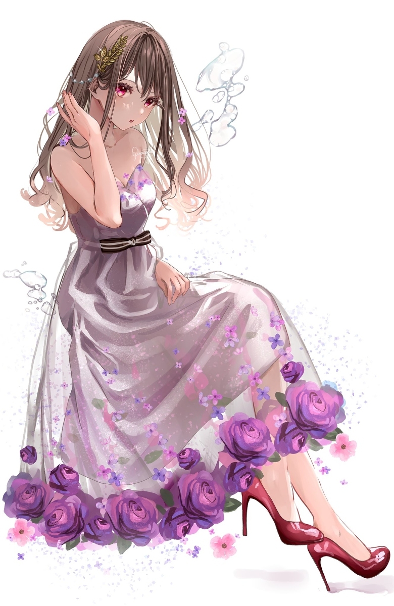 她就像一束鲜花