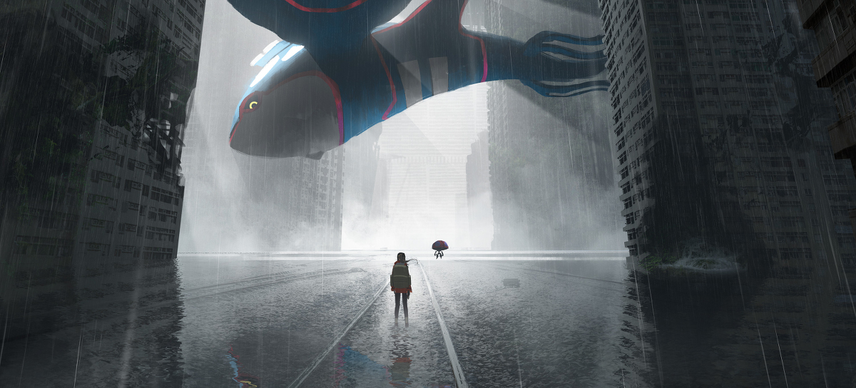 神奇宝贝与雨的废墟