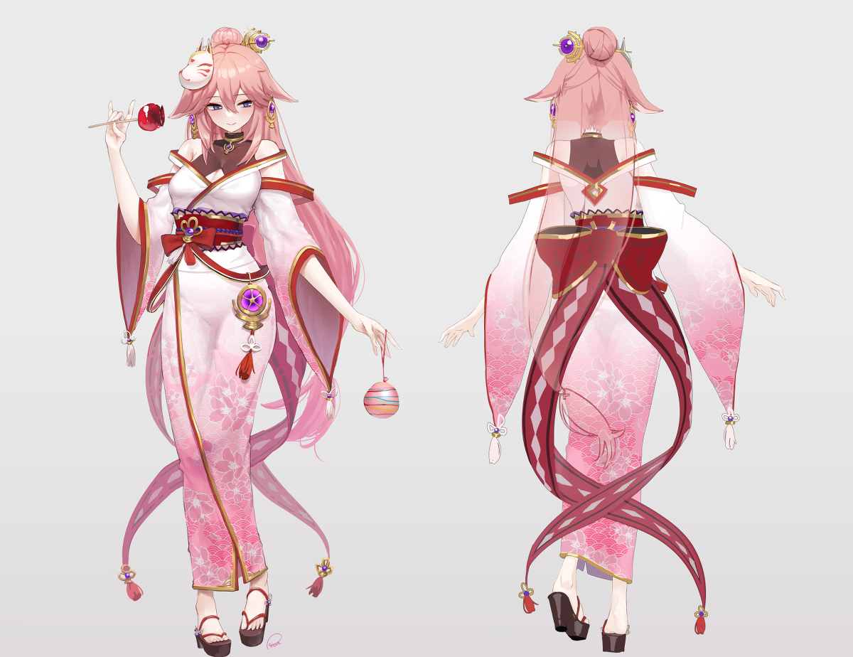 八重神子浴衣