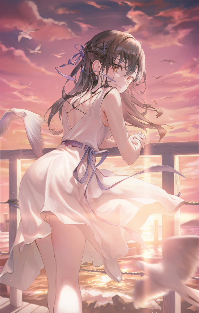 晚霞的大海