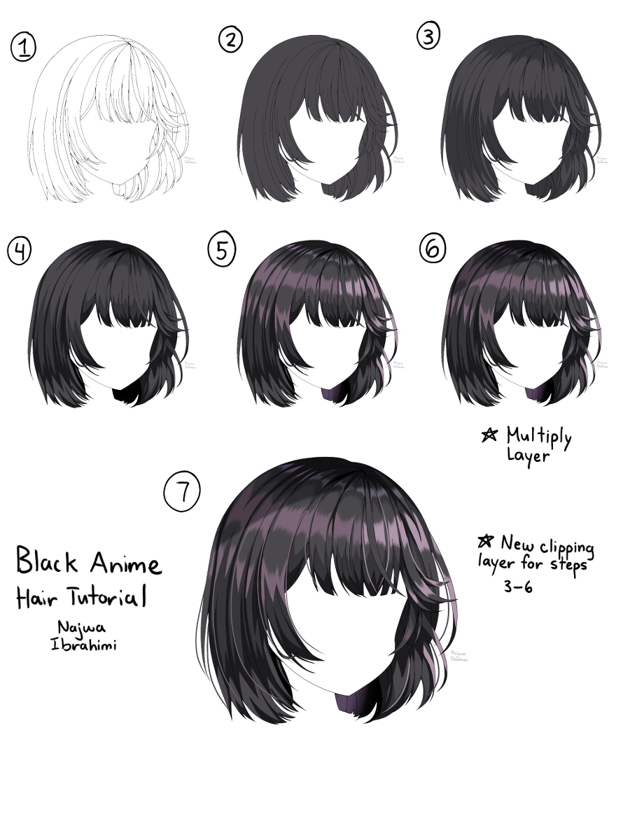 Anime Hair References