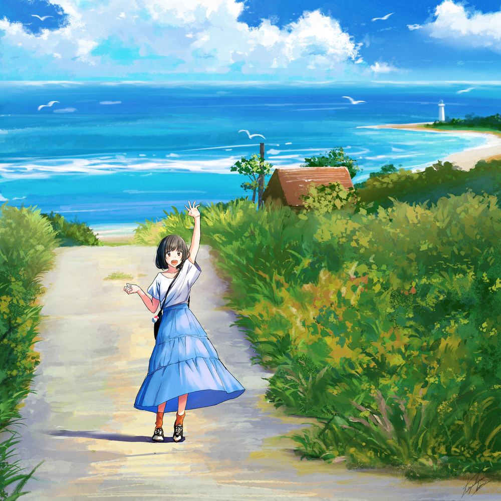 夏空与海