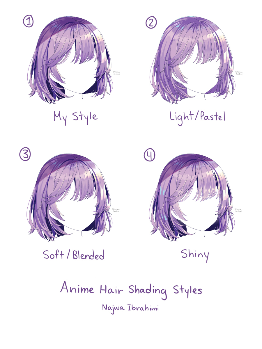 Anime Hair Shading Styles