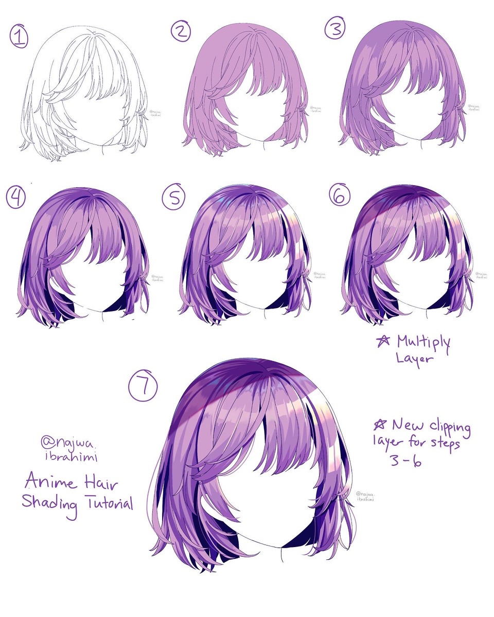 Anime Hair Shading Styles