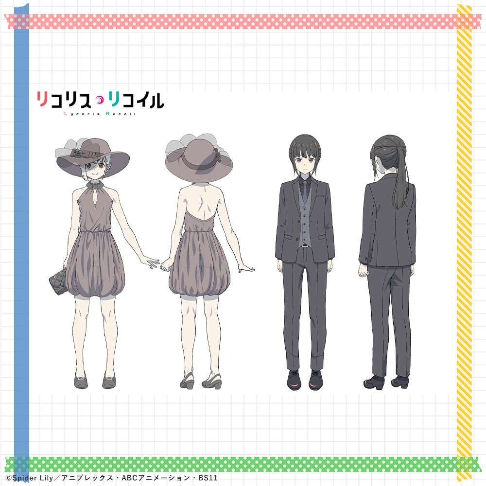 服装设定: 锦木千束 (礼服),井之上的 (西装)