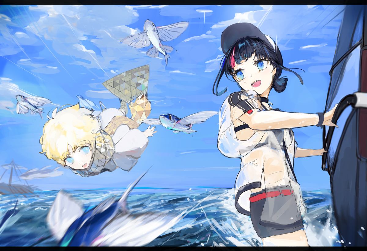 和飞鱼群