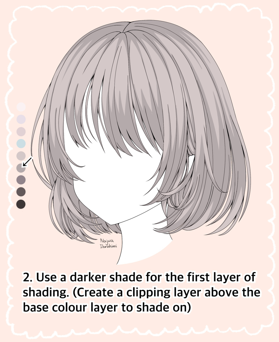 Warm Grey Anime Hair Tutorial