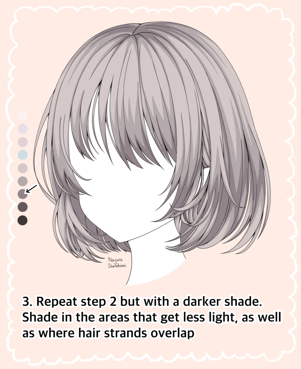 Warm Grey Anime Hair Tutorial