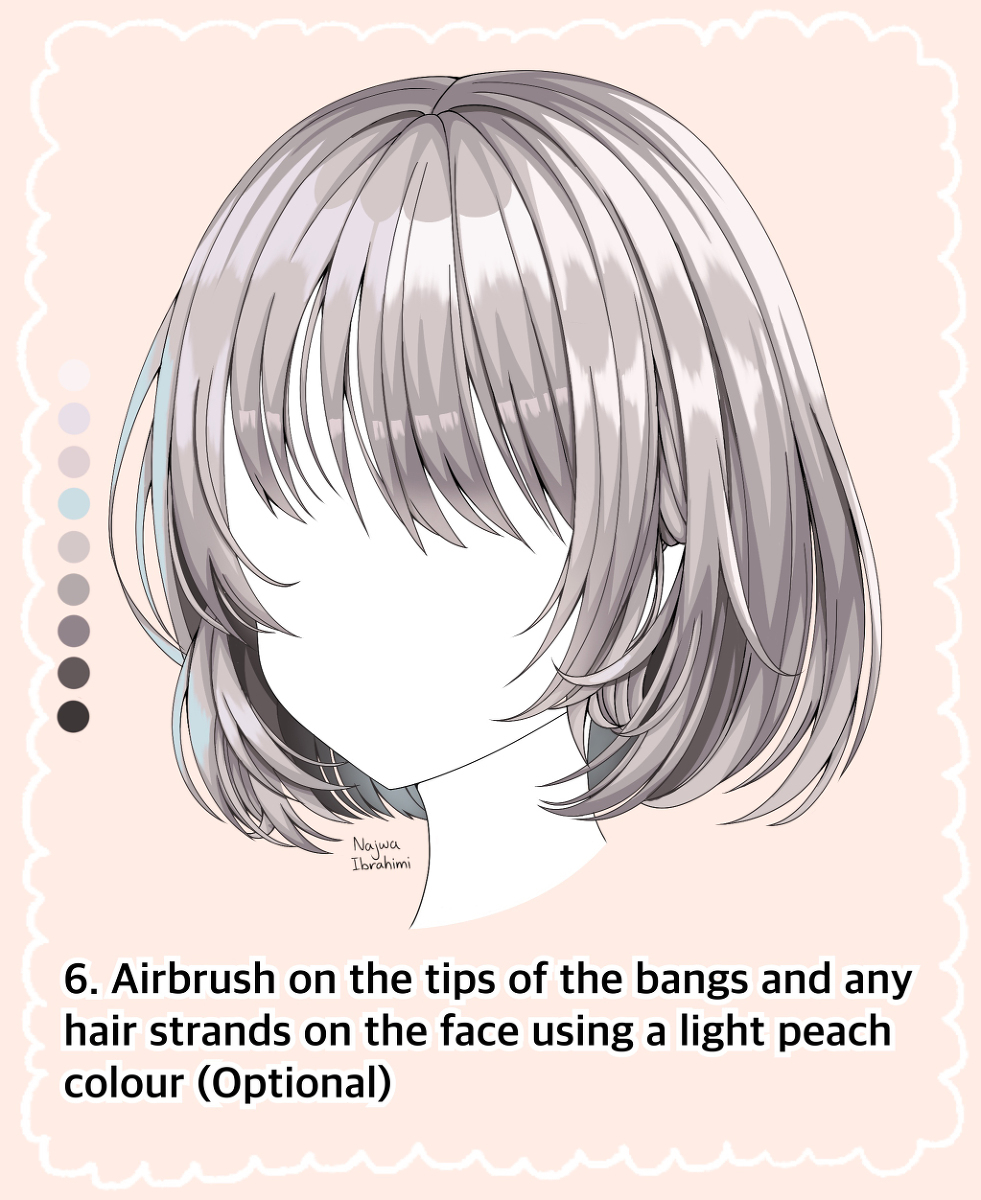 Warm Grey Anime Hair Tutorial