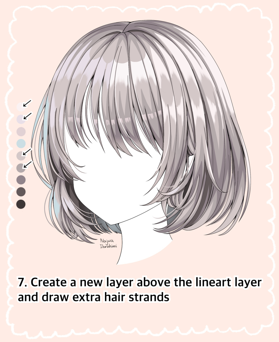 Warm Grey Anime Hair Tutorial