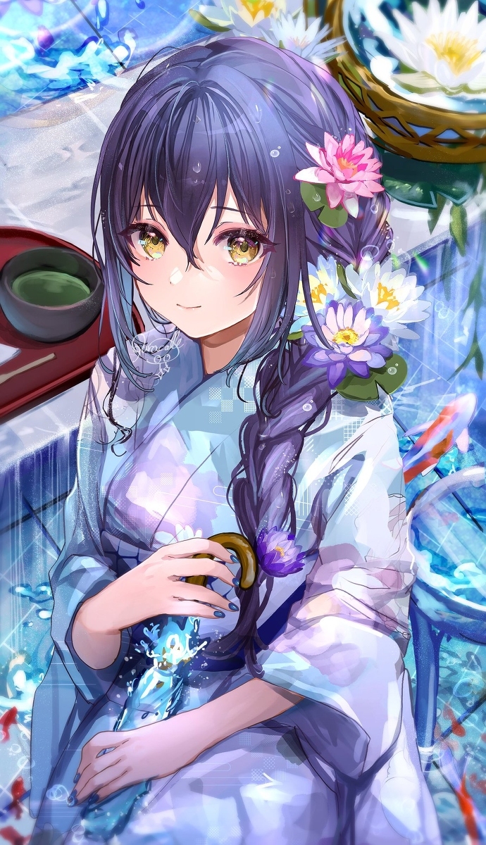 睡莲的避雨