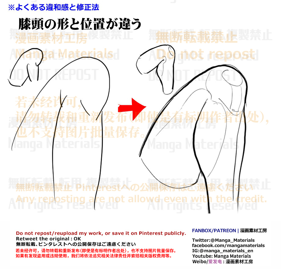 個人メモ：曲げた膝のよくある違和感