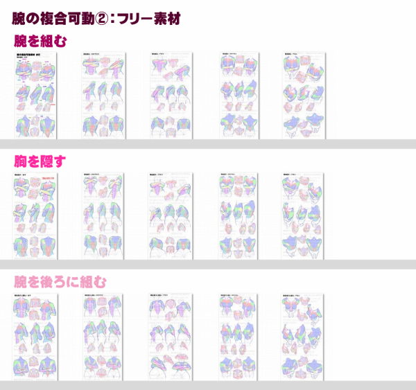 FANBOXに腕の複合可動②をアップしました（有料版）