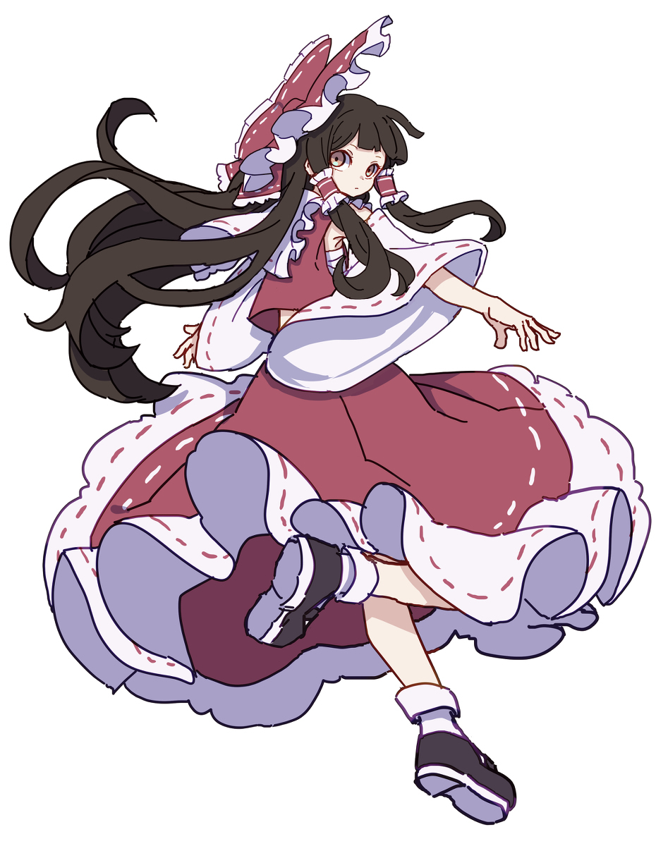 在空中飞翔的巫女