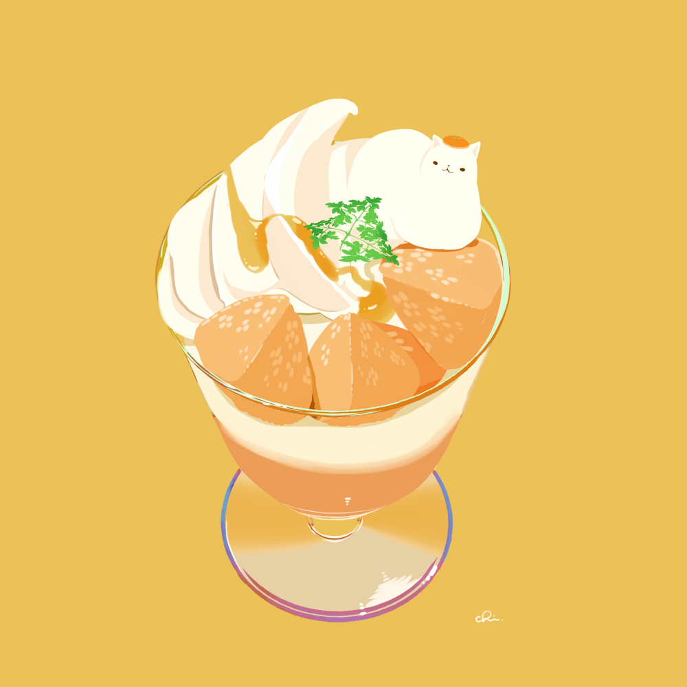 夏季橘子芭菲