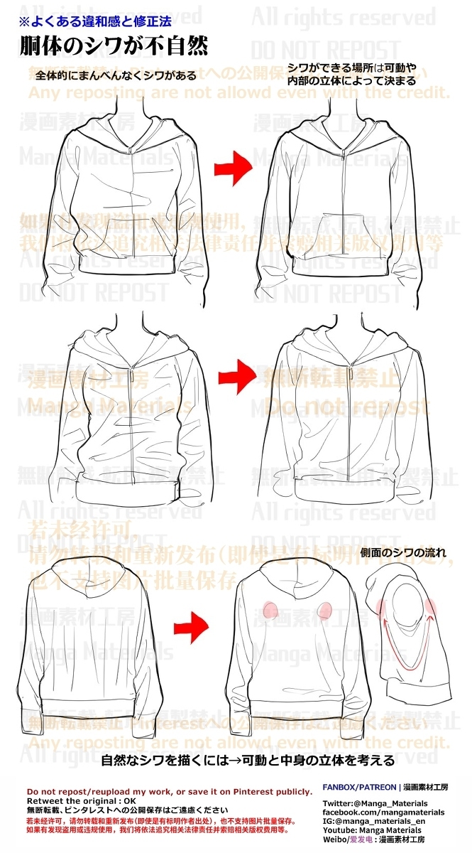 个人笔记: 衣服皱纹流