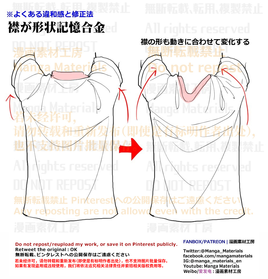 个人笔记: t恤衣领