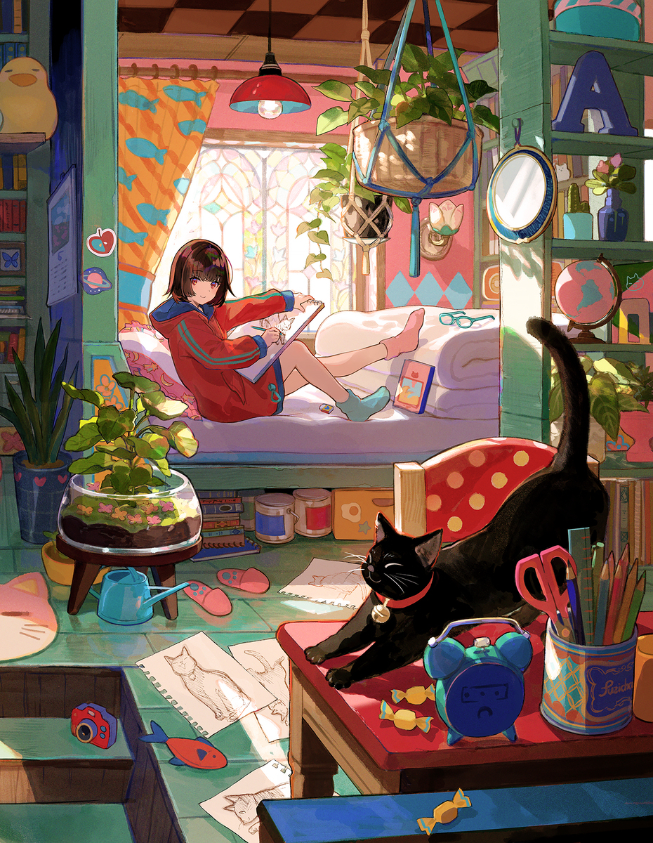 猫和素描
