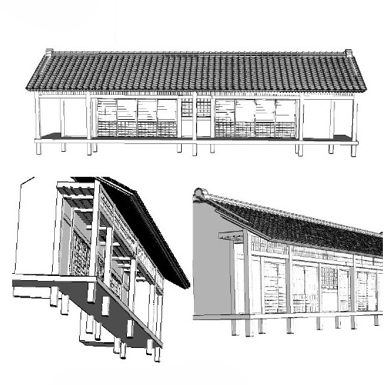 Commister crister用 _ 走廊3D素材01