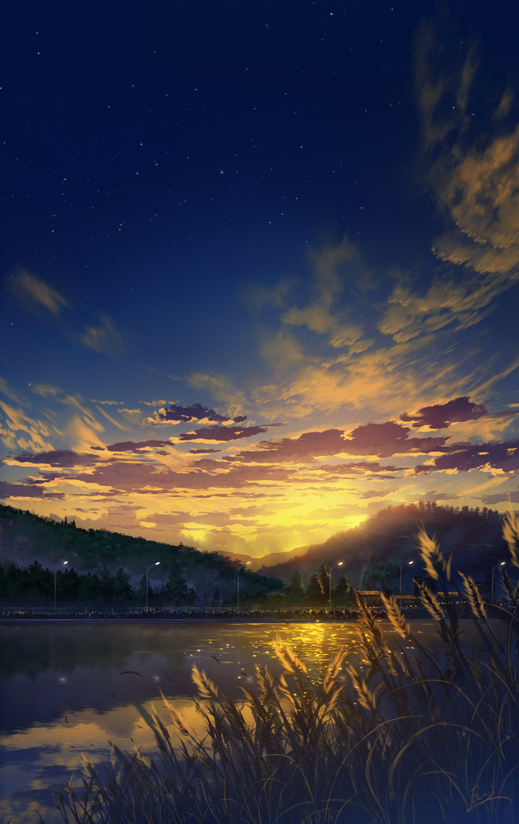 新作《故乡的夕阳》