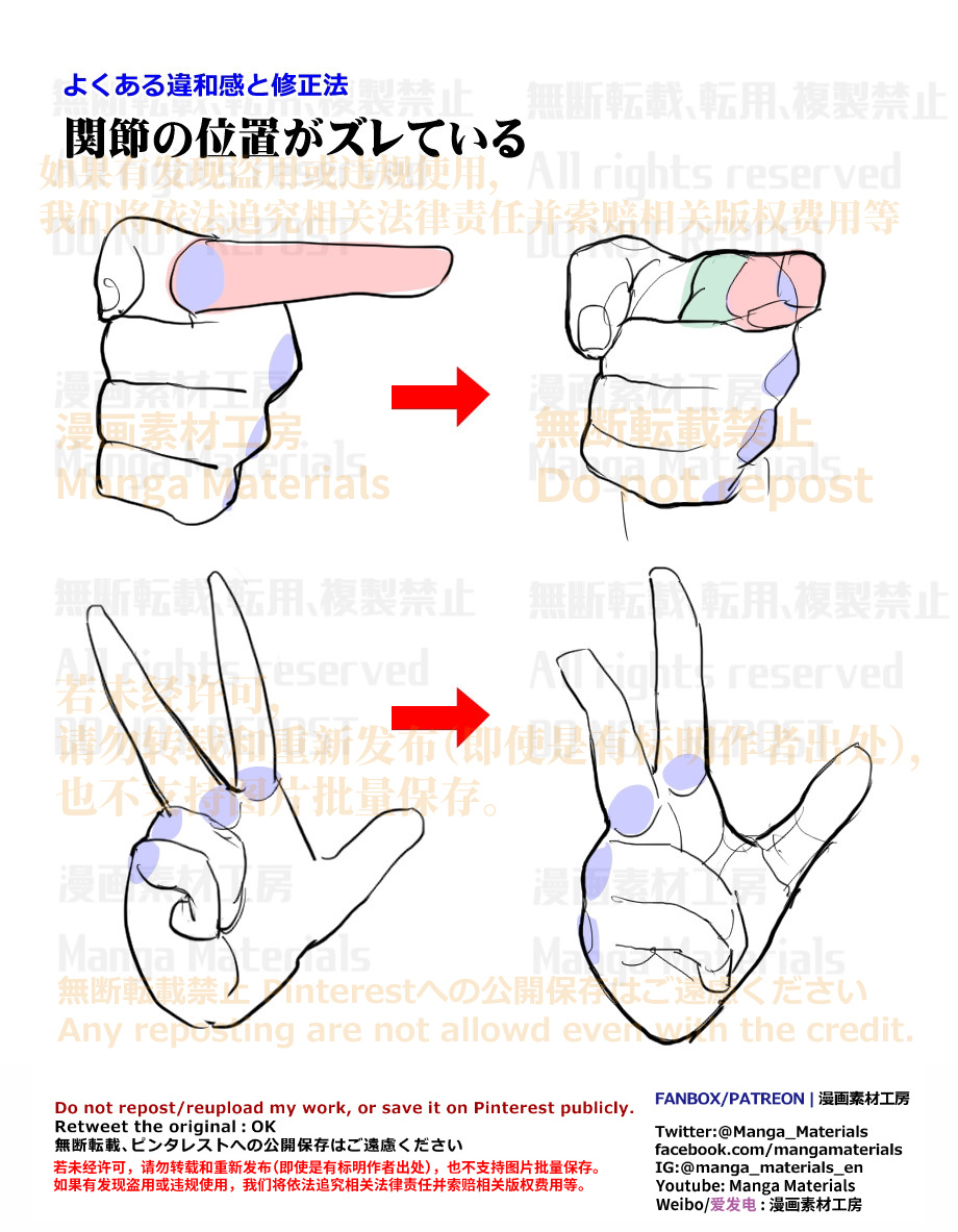 個人メモ：よくある手の違和感