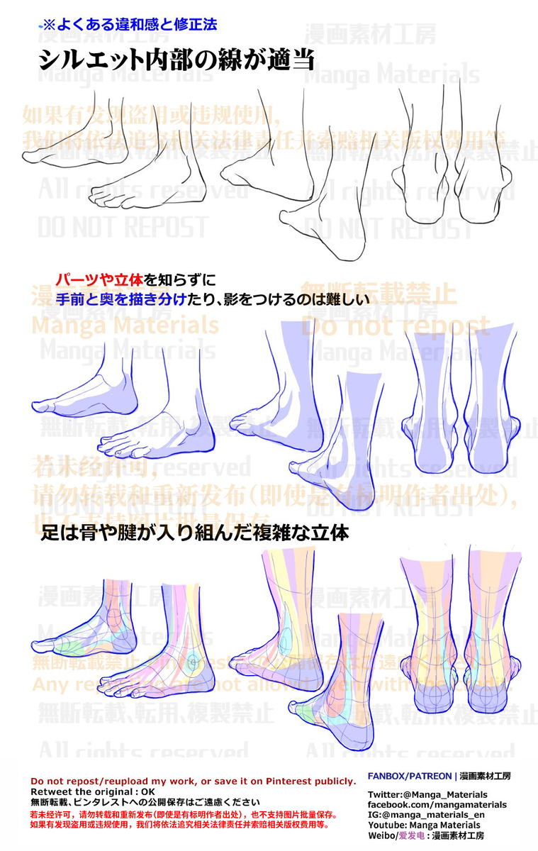 個人メモ：足の立体