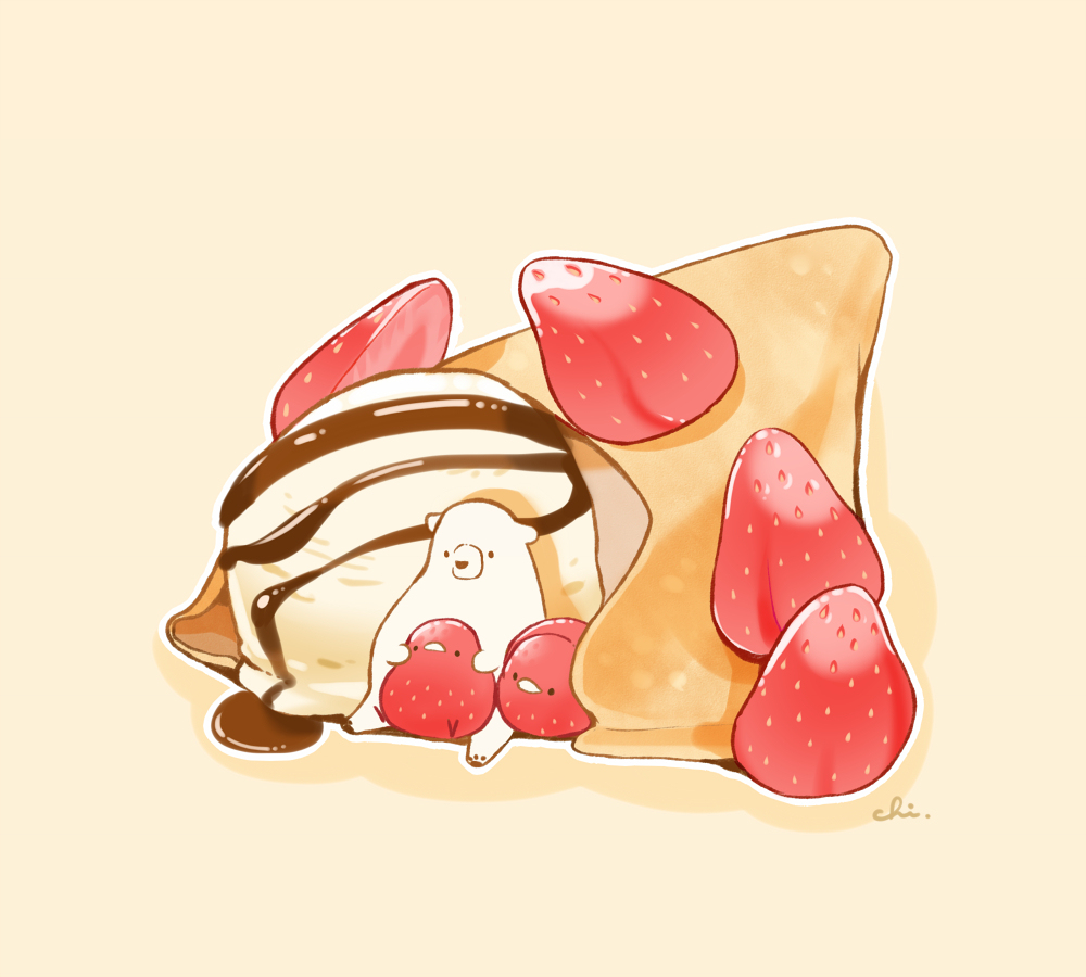 草莓冰淇淋可丽饼
