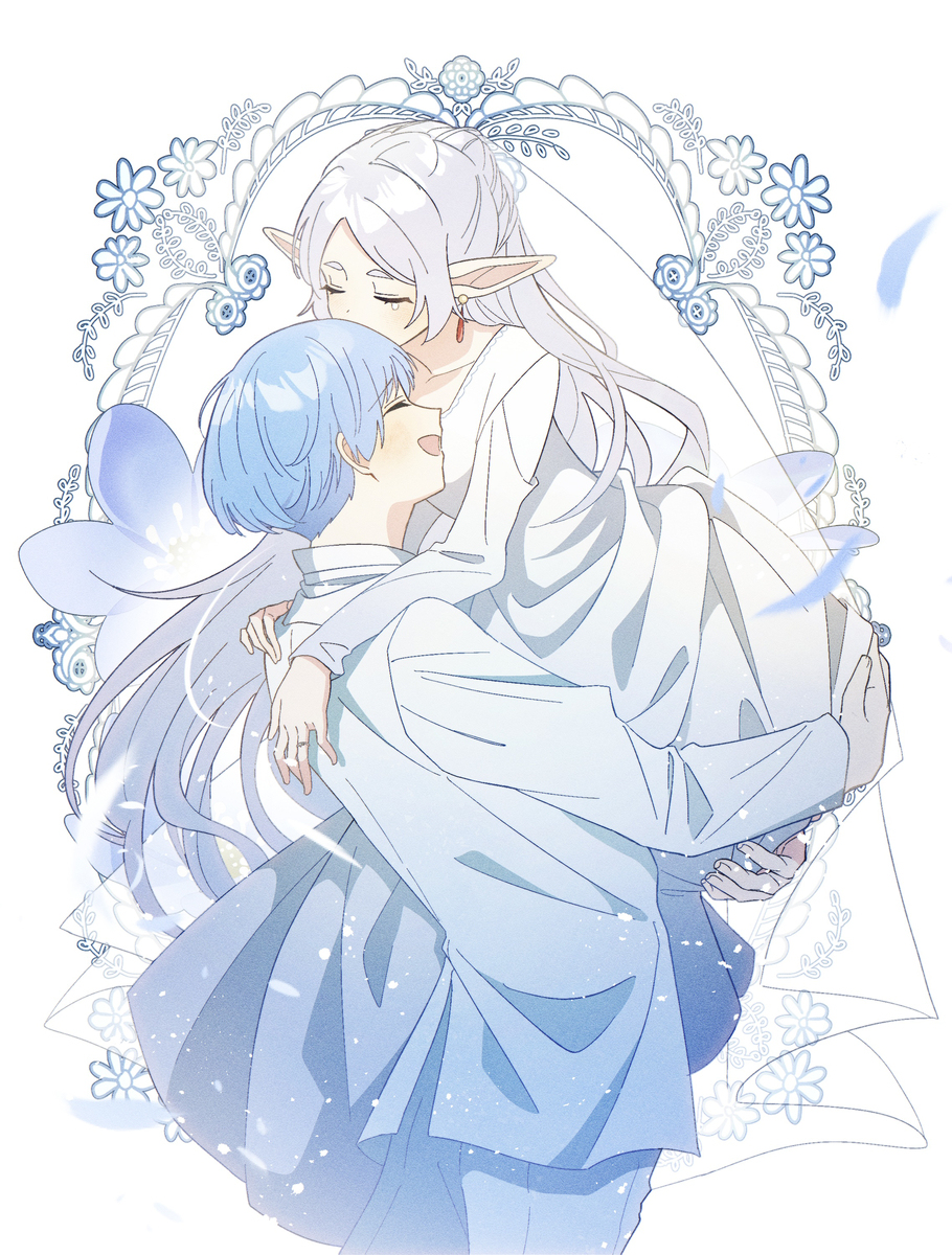 上色的花