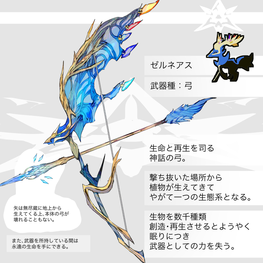 伊贝尔塔尔 &middot; 泽尔内阿斯主题的武器 (神奇宝贝)