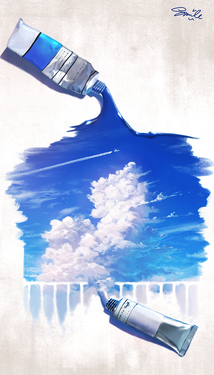 天蓝色