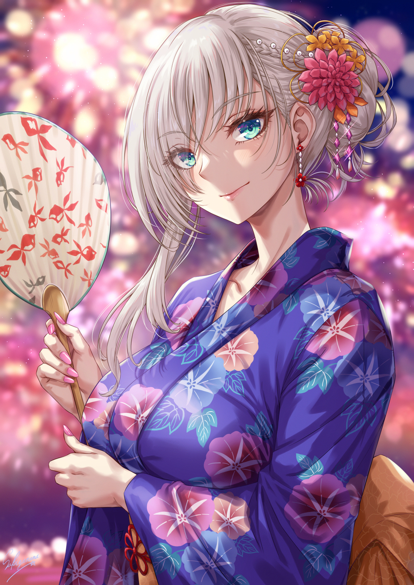 银发兔女郎姐姐浴衣ver