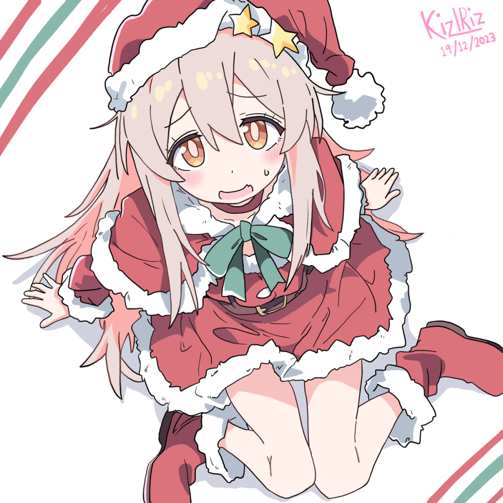 Mahiro in a Santa outfit '▽'