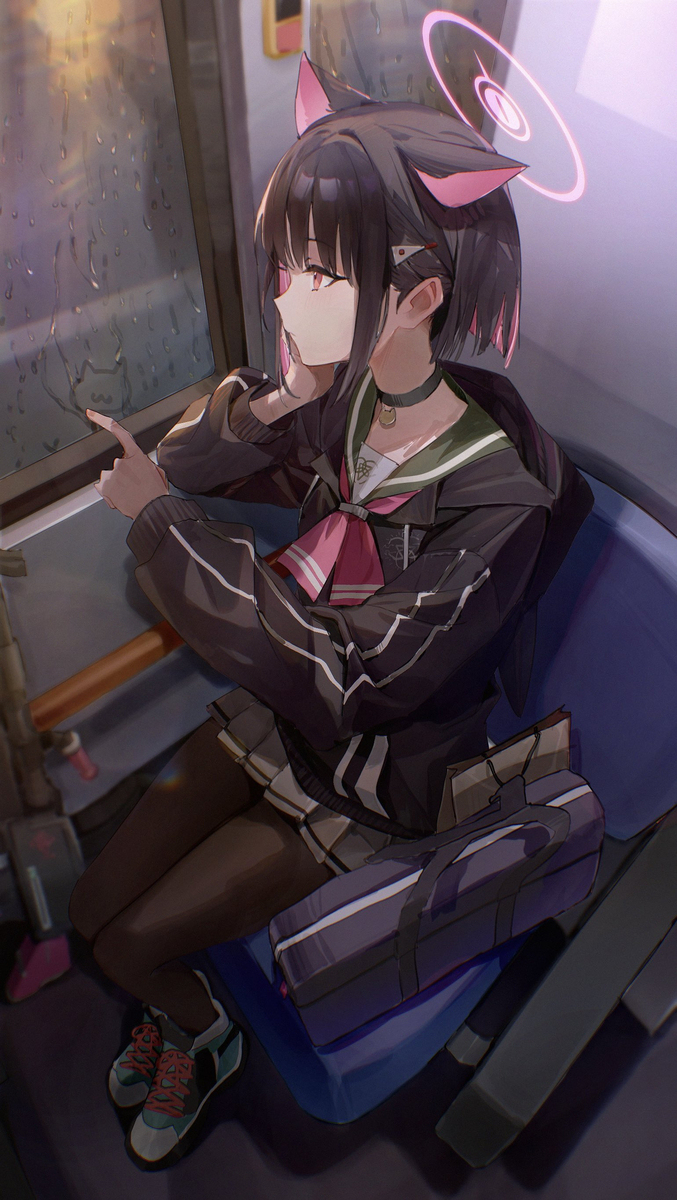 乘坐巴士的kazusa&hellip;&hellip;