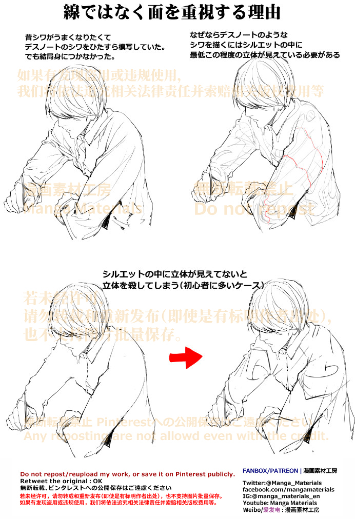 個人メモ：服のシワ研究