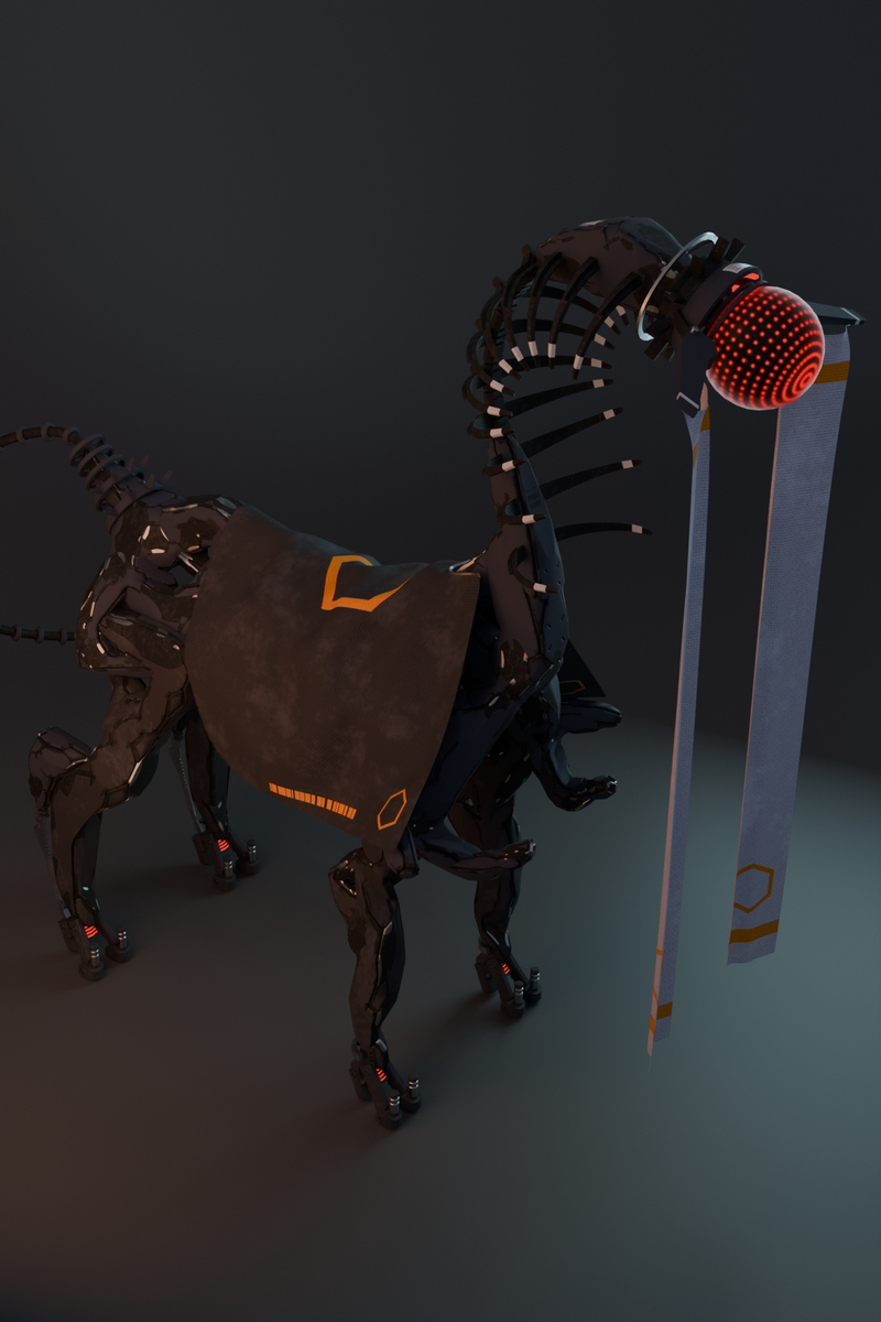 用blender制作的机器人、幻想等等