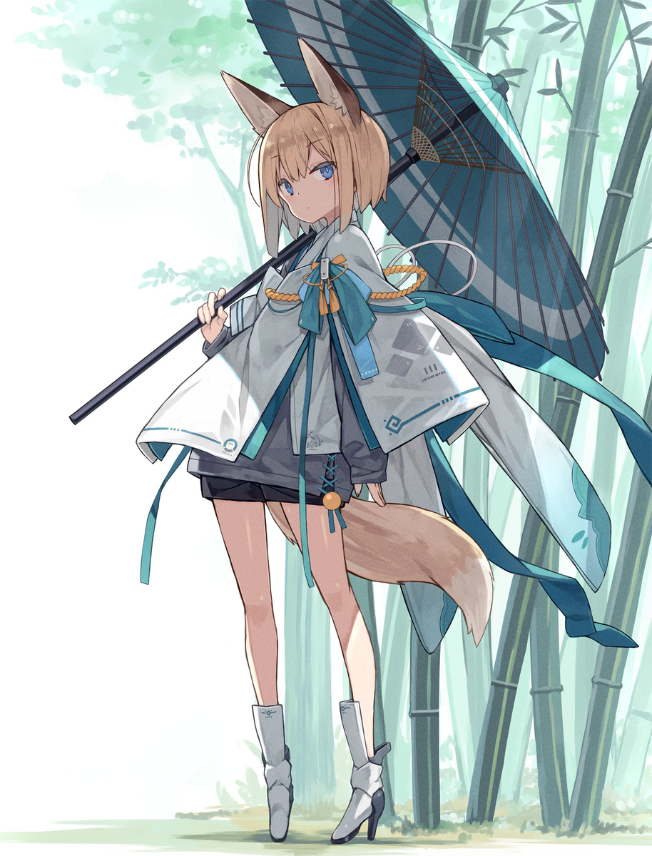 和風衣装きつね